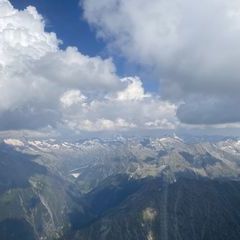 Flugwegposition um 14:55:26: Aufgenommen in der Nähe von Gemeinde Brandberg, 6290, Österreich in 3001 Meter